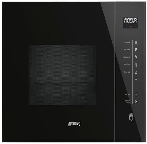 SMEG Micro ondes Grill Encastrable FMI125N, 25 litres, Gril, Niche de 38 cm