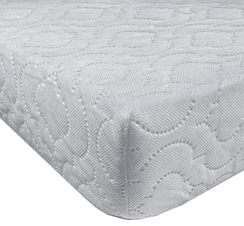 Brillars Thick Cot Bed Mattress 160x80 cm - Extra Breathable Baby Toddler Foam Hypoallergenic Quilted Zip Removable White Cover Made in England (160 x 80 x 7.5 CM)