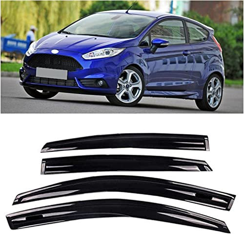 DIOTTI 4 Piezas Deflector Ventana Lateral para Ford Fiesta 2013, Visera Ventana Lateral Coche Toldos Ventilación Visera Ventana Lateral