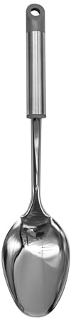 Fackelmann MODE Solid Spoon, Stainless Steel Kitchen Utensil, Heat-Resistant Metal Handle for Serving, Mixing, Stirring & Serving, Home & Professional, Large Scooping Cooking Spoon, 32.5cm