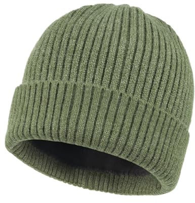 Zylioo S/M/L/XL/XXL Fleece Wintermütze Strickmütze Großen Kopf Beanie Mütze | Übergroße Mütze Winter Warme Skull Watch Cap Knit Beanie Hat für Alltag Outdoor