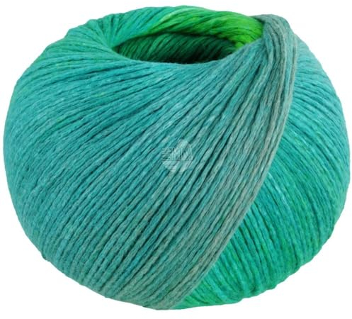 LANA GROSSA Cotonella | Weiches, bedrucktes Kettengarn aus unmercerisierter Pima Baumwolle | Handstrickgarn aus 100% Baumwolle (Pima) | 100g Wolle zum Stricken & Häkeln | 280m Garn FB 9