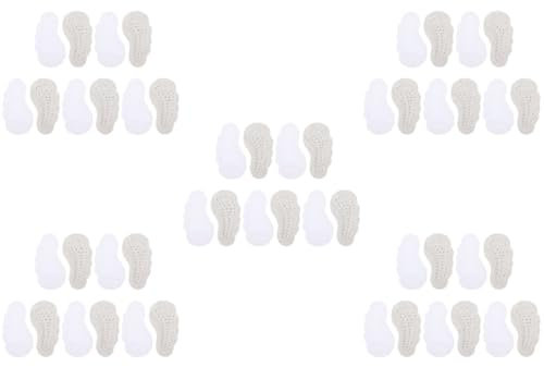 Healvian 25 Paar Anti-Rutsch-Aufkleber für High Heels Schuheinlagen schuhreparatur Lederfüller halbe Einlegesohlen Sandalen rutschfeste Vorfußpolster Schuhe halbes Kissen vordere Füße Hacke
