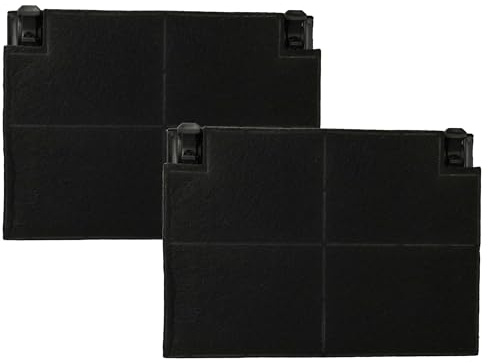 vhbw 2x Filtro a carboni attivi compatibile con Rex GI5210GR, GI5220GR, 94961084200, 94961083900, 94961084000 cappe aspiranti - 19,5 x 13,9 x 2,2 cm
