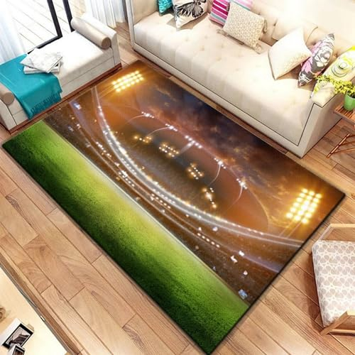 Kinderteppich Fußballsport-Fußballliebhaber - Kurzflor Teppich Kinderzimmer Spielteppich Antiallergen Und Extra Weich - Babyzimmer Teppiche Für Junge Und Mädchen Babyteppich 120 X 180 cm -9K5M0M7