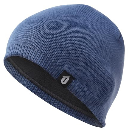 Mütze,Solide Hell Glatt Langlebig Gefüttertes Warm Fleece Strickmütze für Laufen,Radfahren, Schädel,Ski,Joggen,Wandern für Herren Damen Winter