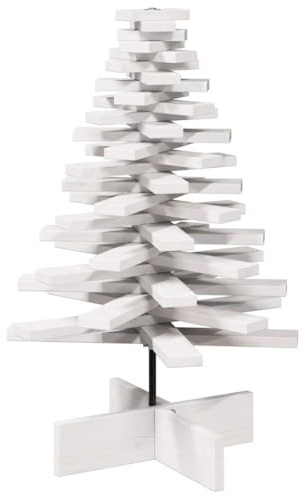 vidaXL Weihnachtsbaum zum Schmücken Weiß 80 cm Massivholz Kiefer