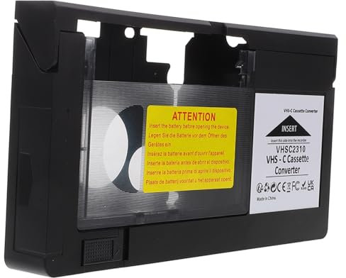 jojofuny VHS C Adapter für Camcorder Videokonverter Kassettenkonverter Adapter für Videorecorder Digitalisierungszubehör Bandadapter Videoadapter Kassettenabspieler-Tool
