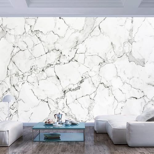 JIAOQSS 3D Wall Mural Wallpaper Simple Marble Texture Modern Non-Woven Living Room Bedroom Wall Decoration Photo Mural Gaming Room TV Background Decor
