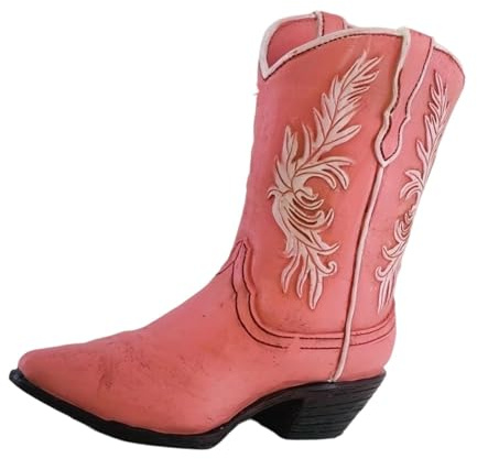 Colcolo Resin Boot Flower Vase Flower Pot Cowgirl Boot Vase Western Inspired Bloom Holder, Fun Decorative Shoes-Shaped Accent for Dried or Fresh Bloom, Floral Arrangement for Home Decor or Unique Gift