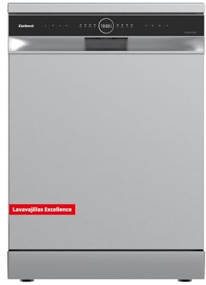 Corberó - Lavavajillas 60 cm Excellence | CLVM7725X | 14 Cubiertos | 6 Programas | 4 Temperaturas | Display LED | Función Auto Apertura | Inox