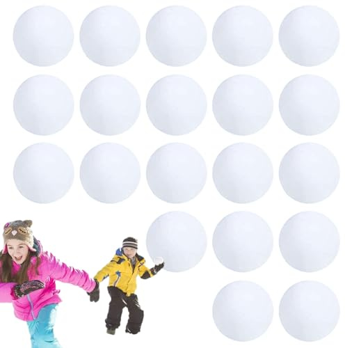 Kunstschnee Schneebälle Für Innenbereich | Realistische Schneebälle Zum Schneeballkampf 20 Stück | Weicher Spielzeug Für Drinnen Draußen Dorfpartys Winteraktivitäten Erwachsene Kinder |