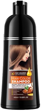 Shampoo per la Tintura dei Capelli 300 ml,per Uomo e Donna, Copertura dei Capelli Bianchi,Shampoo per la cura dei Capelli per Tintura e Condizionamento