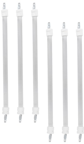 GOOHOCHY Far Infrared Quartz Tube Heater Elements 6Pcs Replacement White Heating Tubes for Electric Stove Roasting Furnace Insert Pipe