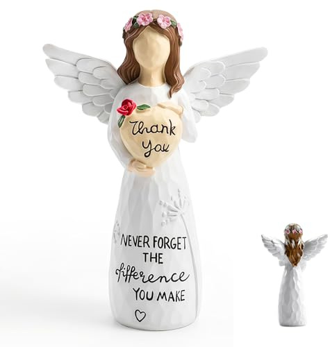 Thank You Gift, Hand-Painted Angel Ornament Figurine, Thank You Teacher Gifts for Women,Leaving Gifts for Colleagues Women,Teaching Assistant Gifts for Nurse Coworker Friends Chriatmas