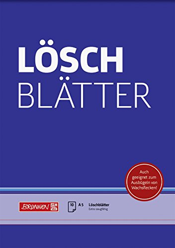 BRUNNEN Löschblattblock | A5, 10 Blatt, blau