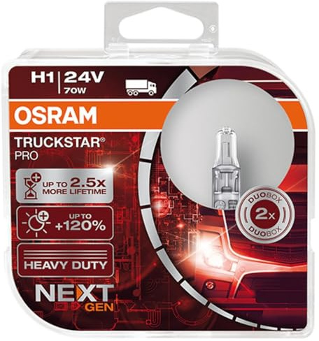 Osram TRUCKSTAR Pro H1, Frontscheinwerfer, 64155TSP-HCB, 24V, Duobox, Duo Box, andere, silber