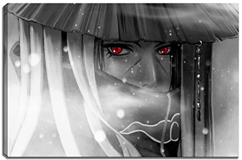 Dream-Arts Itachi, Naruto Motiv auf Leinwand im Format: 100x70 cm. Hochwertiger Kunstdruck als Wandbild. Billiger als EIN Ölbild! Achtung KEIN Poster oder Plakat!