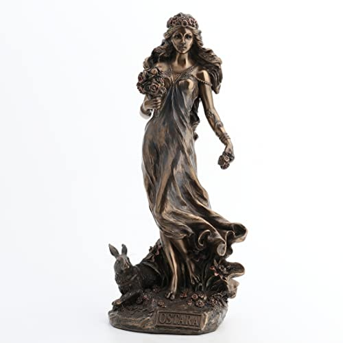 US 26,7 cm Ostara – germanische Göttin von Ostern, kaltgegossene Bronze-Statue