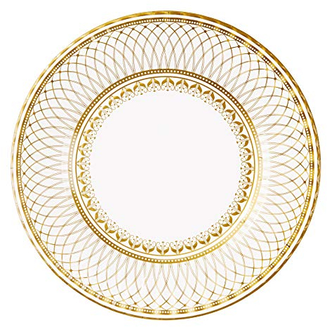 Talking Tables Piatti di Carta per Feste, Colore: Oro, Misura Grande, 27 cm, Confezione da 8, 24.55x2.27x24.55 cm, 8 unità