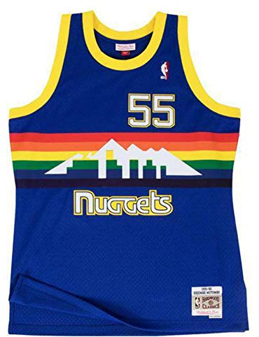 Mitchell & Ness NBA Denver Nuggets Dikembe Mutombo Trikot Herren blau/bunt, M