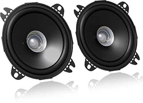 JVC CS-J410X Altoparlanti biconici da 10 cm, Potenza di picco di 210W e potenza RMS di 21W, Risposta in frequenza di 45-20,000Hz, Pressione sonora di 90dB/W.m, Nero