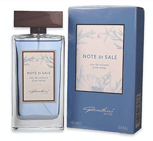 Gandini, Note di Salz, Herrenduft, Eau de Toilette, sprudelnder und frischer Duft, mit Meeresnoten, Jasmin, Myrte, Tonkabohne, Zedernholz, Gayakholz und Moschus, 100 ml