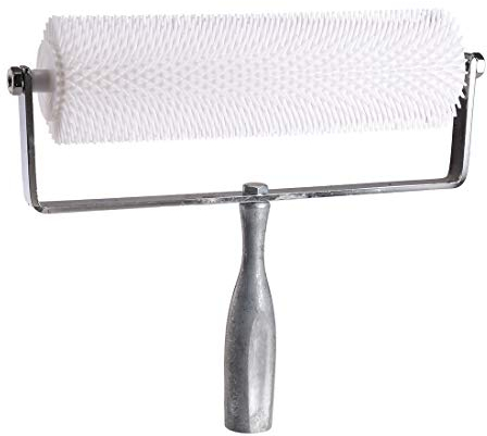 sourcing map Estrich Verbindung Rolle Latex Boden Selbstnivellierung Estrich Stachelwalze 13mm Zahnhöhe 10Zoll