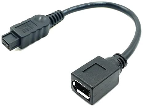 ezqnirk 1pcs 10cm IEEE 1394 IEEE1394 6PIN Female to 1394b 9PIN male Firewire 400 TO 800 Adapter Cable