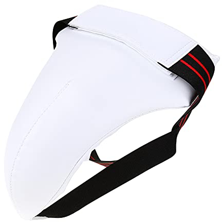 Men Groin Protector, Men Taekwondo Groin Guard Boxing Karate Jockstrap Sanda Crotch Protector Men Groin Protector Kickboxing Cup (L)