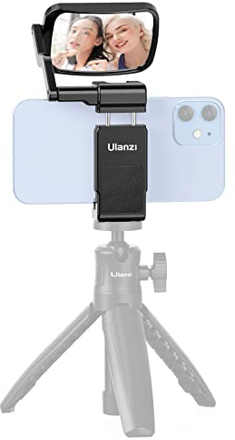 ULANZI Smartphone-Selfie-Spiegel-Handyhalterung, Clip-Halterung für iPhone 16, 15, 14, 13, 12 Pro Max, Mini-Rückkamera, Vlogging, Live-Streaming, Must-Have-Zubehör