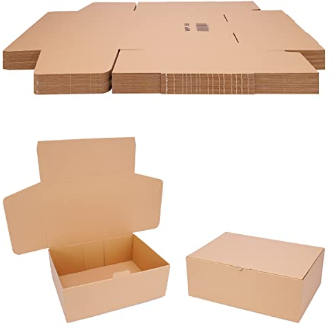 verpacking Faltschachteln 350 x 250 x 130 mm Braun (Außenmaß 355 x 255 x 135 mm) WP 50 Versandkarton DHL Karton Hermes DPD GLS Verpackung (50 Stück)