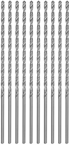 QUARKZMAN 10 Stk Extra Lange Spiralbohrer 1.8mm HSS Bohrspitze mit Schnellstahl Gerade Schaft Bohrkronen 80mm Länge für Metall Holzwork Plastik Alulegierung