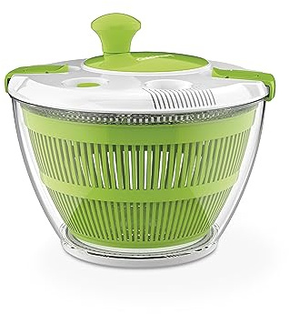 Cuisinart Large Spin Stop Salad Spinner- Wash, Spin & Dry Salad Greens, Fruits & Vegetables, 5qt, CTG-00-SAS1