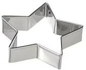 GOOD STUFF Set von 3 Keksausstechern aus Edelstahl. Formen in Sternform in 3 verschiedenen Größen.