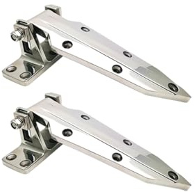 Aiyomi 2 PC Charnières De Porte De Chambre Froide Charnière en Acier INOX 304 180° Maximum Réglable Charnière du Four À Vapeur pour Équipement De Cuisine Réfrigération (Poli, Brossé)