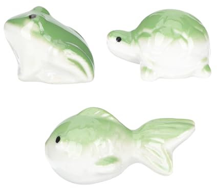 Sosoport Aquarium-dekorationsset Keramik-fischtank-Ornamente Schwimmende Schildkrötenfrösche Für Den Schreibtisch Oder Pool