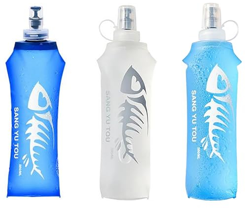 Gourde Souple Flasque Running - 250/500ml Gourde Sport Pliable | Bouteille De Sport Souple | Bouteille D'eau En TPU Souple | Poche Hydratation Flacon De Sport En Plein Air Pour Course À Pied Randonnée