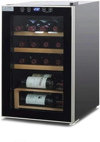 QPZMALSKY Cooler E Frigorifero del Vino, Dispositivo di Raffreddamento del Vino Indipendente di 30 Bottiglie, Acciaio Inossidabile con Porta di Vetro