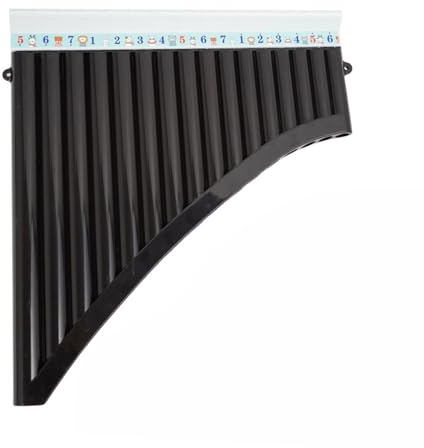 Panflöte aus Bambus ABS Panflöte 16-Rohr Spezielles Anfänger-Schiebeblasrohr Leicht zu erlernen(16-tube black)