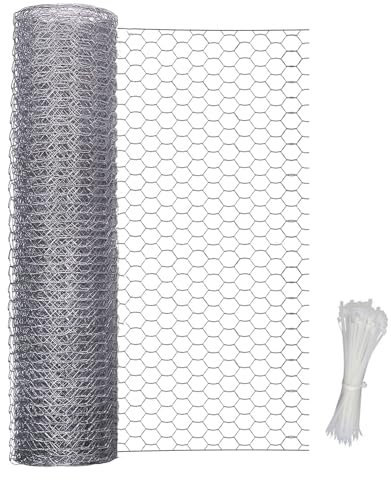 BOAOTX Grillage métallique léger pour lapin, 0,4 x 7 m, grillage métallique léger, pour clôtures d'animaux, projet de jardin et bricolage