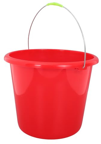 Milisten Cubeta De Plástico para Agua con Asa Cubo De Jardinería y Limpieza Contenedor Multifuncional para Cuidado De Mascotas y Tareas Domésticas