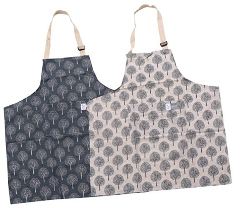 OFFSCH 2stücke Küchenschürze Schutzschürze Ölschutzschürze Waschbar Für Küche Kleidungsschutz Accessoires Für Hause Küchenbedarf