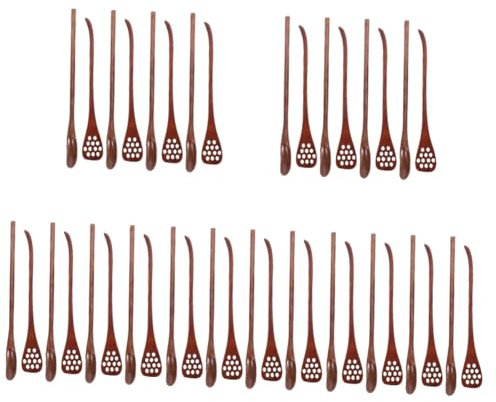 Cabilock 40pcs Greek Honey Spoons Wooden Stirring Rods for Tea Desserts Soup Bar Honey Stirrer Long Handle