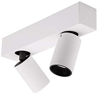 Adjustable Angle Ceiling Spotlight with Aluminum Metal Construction Commercial and Household Lighting Fixture with Rotatable Heads White Panel Light for Decor