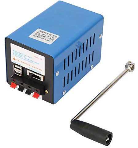 Miniatyr Högeffekt Handkrankad Laddningsgenerator, Bärbar Nöddynamotor USB, Compact Emergency Electricity for Field Operations, Field Trips