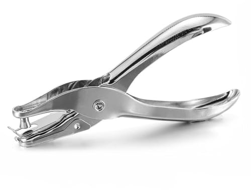Single Hole Lightweight Punch Metal Hole Pliers Little Single Puncher Suitable for Crafts Paper Scrapbooking Card Tags Office Classroom School Home Accessories Silver Colour (pack of 1)