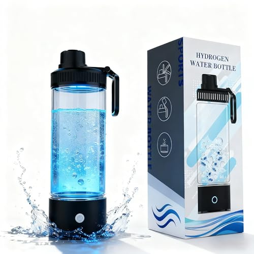 Botella de agua de hidrógeno, máquina de agua de hidrógeno mejorada 2026, tecnología SPE PEM, producción de 3 minutos de H₂, elimina el ozono/nitrógeno, ionizador de agua portátil portátil para viajes