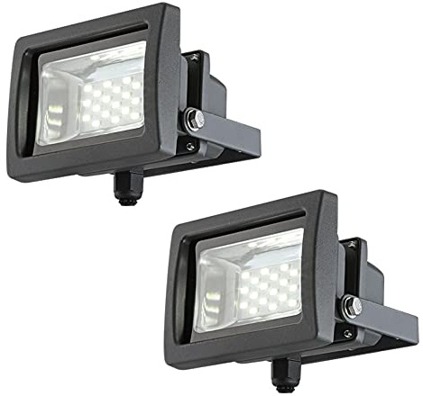 2er Set 10 Watt LED Wand Leuchte Bau Strahler Außen Lampe Scheinwerfer schwenkbar