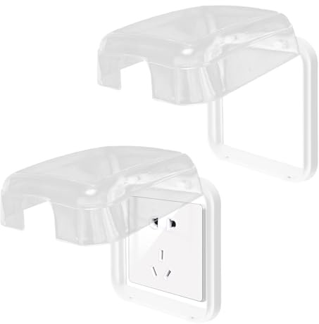 2 Pièces Autocollant Cache Interrupteur Mural, Cache Prise Murale Étanche | Transparent Type 86 Protege Prise Etanche Electrique Murale pour La Protection Salle de Bain et Cuisine Contre L'eau